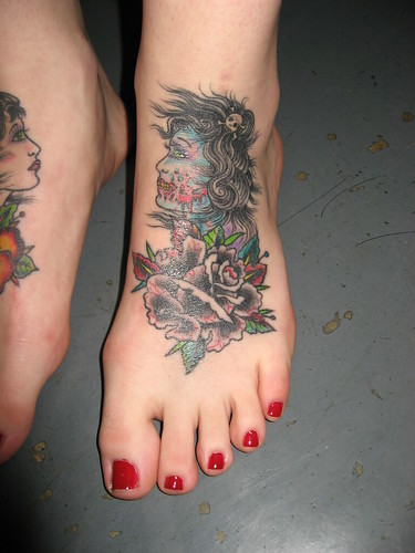 Foot Tattoos by Hector Fong