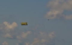Advertising plane over Miami Beach