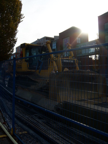 bulldozer in the sun