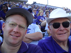 Wesley and Tom Fryer at the KSU football game
