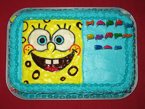 Snowflakes Blackvampires Happy Birthday Spongebob Cake Gambar