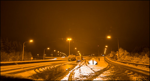 snow on the highway