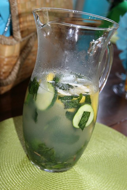 Iced Vodka & cucumber drink