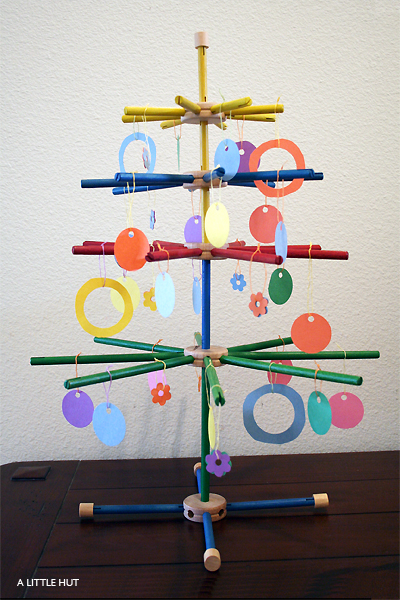 Tinkertoy Christmas tree
