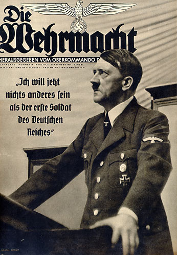Nazi Poster - Adolf Hitler - Die Wehrmacht. World War II - Propaganda 