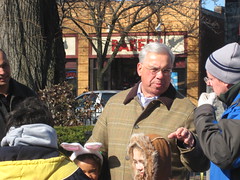Mayor Menino hanging out at the Easter Egg hunt