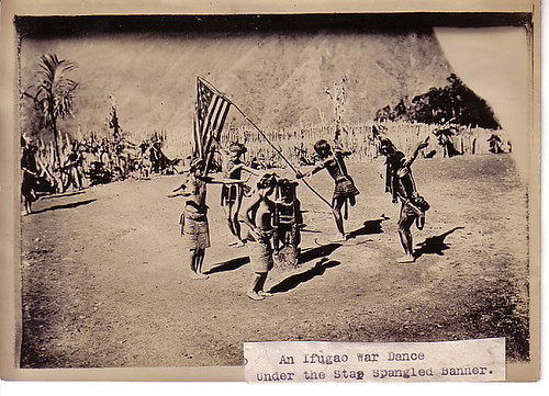 This photo was taken from an album that belonged to an American army officer who was posted in the Philippines in the early 1900s. The Philippines was an American colony from 1898 until 1946. traditional dance  Philippine Buhay Pinoy Noon old pictures photograph black and white Philippines  Filipino Pilipino  people photos life Philippinen indigenous tribe tribal   