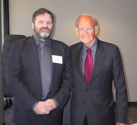 Darrel Plant and George McGovern at the 2007 McGovern Conference in South Dakota