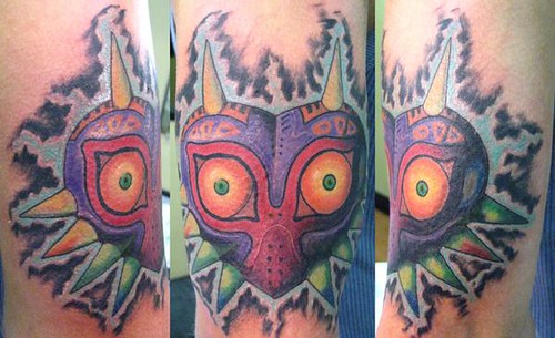 majora's mask tattoo by Tattoos by Ryan Stained Skin Nerk