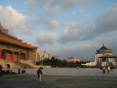 Music Hall and the Chiang Kai-Shek Memorial Hall, both under renovation