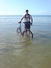 Riding at low tide (photo by Nick Sayers).