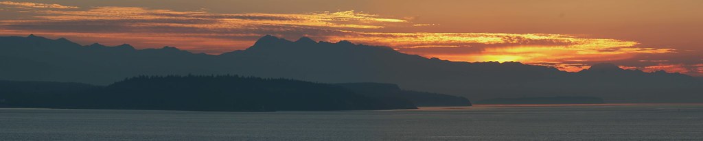 Sunset over the Olympic Mountains