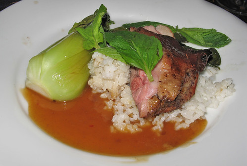 Green Tea-Smoked 
Duck Breast with Asian Plum Sauce