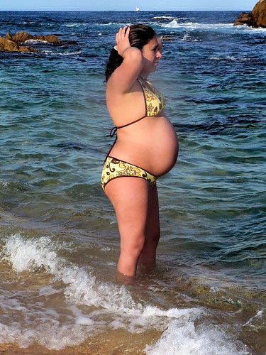7 months pregnant woman. 33 Weeks at Los Cabos, BCS, Mexico