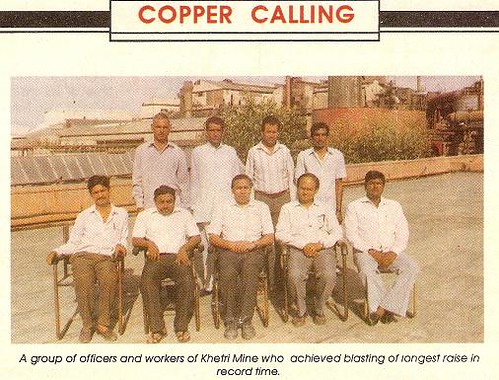 Group of Officers and workers of Khetri Copper Mine, Khetri Copper Complex, Khetrinagar, Jhunjhunu dist. India.