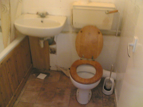 The toilet and basin BEFORE