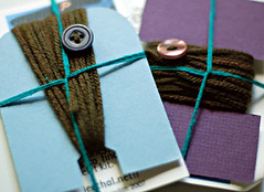 knit bracelet kit - overdyed brown merino