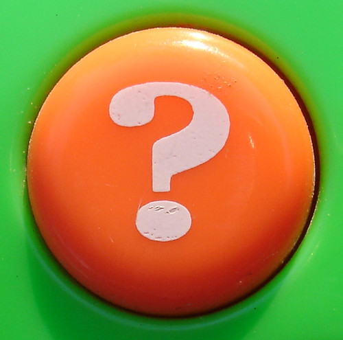 Orange Question Mark Button