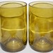 Tumbler Glasses-recycled Angeline wine bottles-Set of 2-Amber