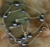 grey pearl chain necklace