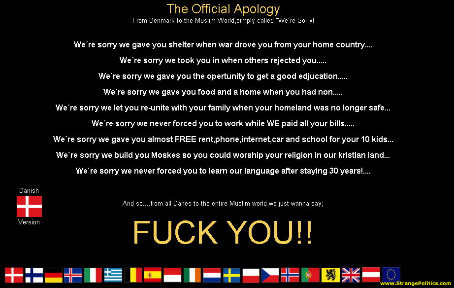 Official Danish Apology