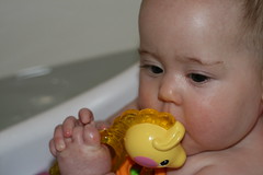 Hannah and her rattle