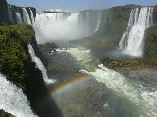 amazing view of devil's throat in Iguacu Falls