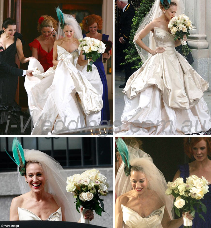 Best photo shots of Carrie's wedding dress