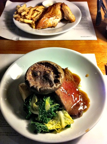Roast Free Range Chicken and Roast Beef with Yorkshire Pudding - Canteen, Royal Festival Hall
