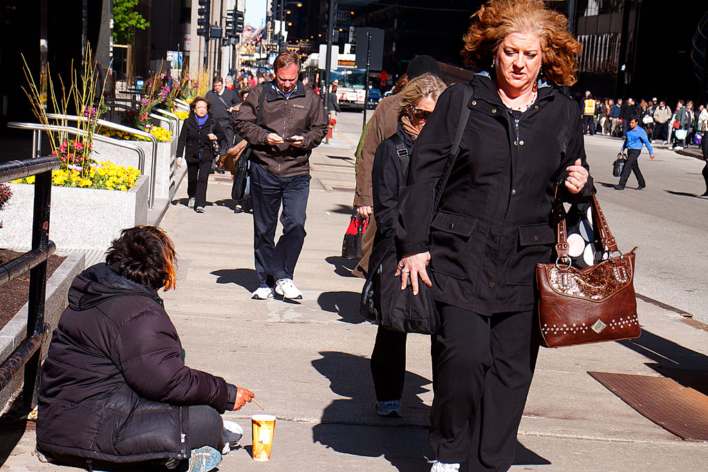 Woman-begging--Chicago