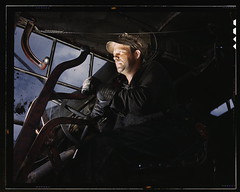 Crane operator at TVA's Douglas Dam, Tennessee (LOC)