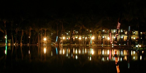 Pool view in dark