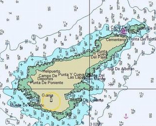 Isla Alboran - NGA NOAA Nautical Chart