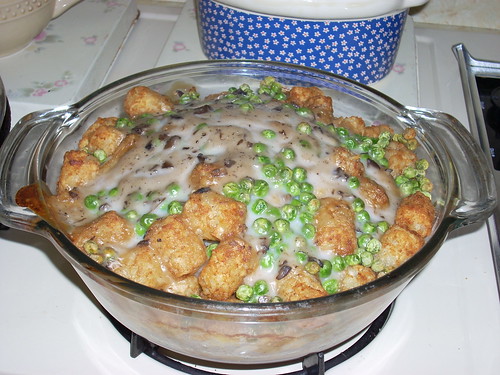 Tater Tot Casserole with Peas