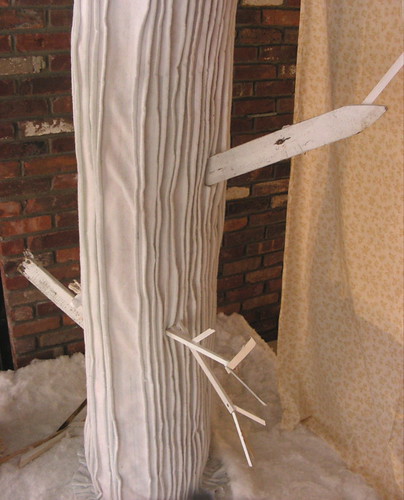 Providence Art Windows: fabric forest installation