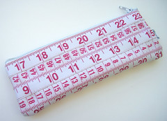 White and Pink Measuring Tape Case