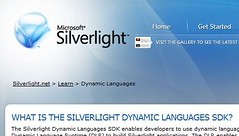 Dynamic Languages on Silverlight.net