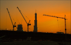 burj dubai construction site image