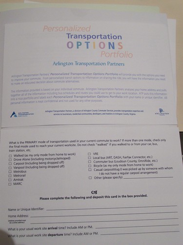 Mobility survey, Arlington Transportation Partners