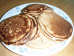 Barbecued sourdough pancakes!