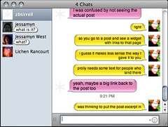 iChat tabbed chat window