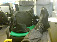 On the TGV, I can put up my feet on the train