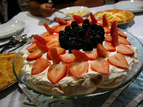 Pavlova made by Rob at Rick and Robyn's place, Tampa, Florida, USA