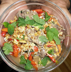 cambodian-style beef salad