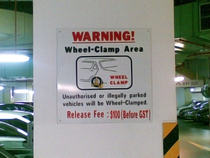 wheel clamp + GST