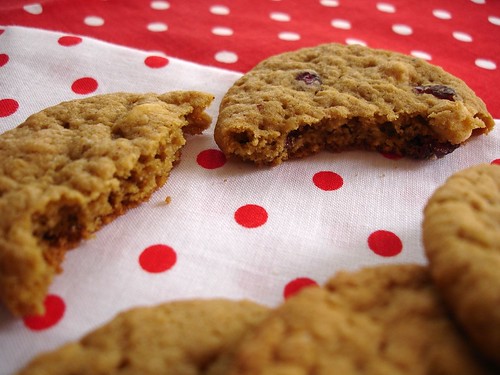 Cranberry white chocolate chip oatmeal cookies
