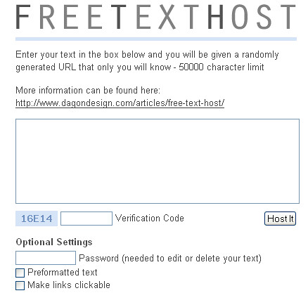 Free Text Host