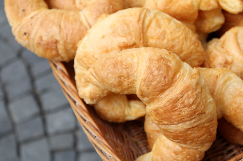 neuchatel market: croissants