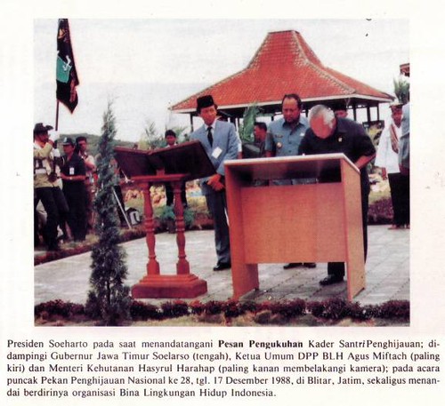 Tahun 1988, Presiden Soeharto melantik Haji Agus Miftach sebagai  Ketua Umum Bina Lingkungan Hidup Indonesia, dalam suatu upacara Pekan  Penghijauan Nasional di Blitar yang dihadiri Pangab, semua menteri,  pejabat negara dan semua gubernur provinsi dari selu