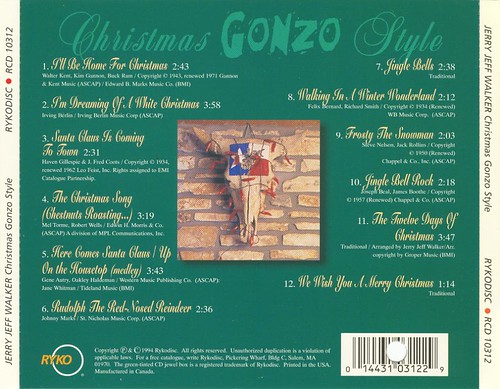 Jerry Jeff Walker - Christmas Gonzo Style (1994) [rear]